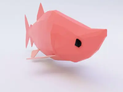 Simon fish low poly  3d model  Low-poly 3D model