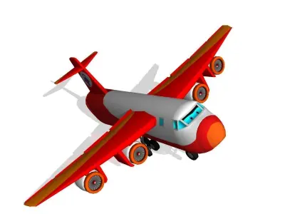 Cargo Plane Low-poly 3D model