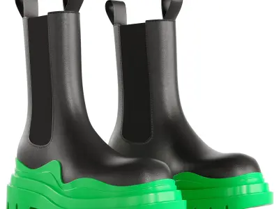 BOTTEGA VENETA THE TIRE BOOTS V2 Game-Ready Low-poly 3D model