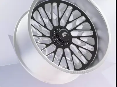 Wheel based on FORGIATO TXC107 CHROME BLACK 3D model