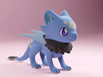 Chibi dragon - Cute dragon - kawaii dragon 3D model