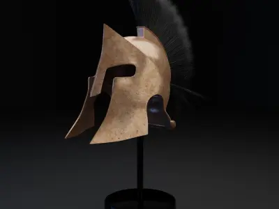 roman and spartan helmets models high poly 3D model