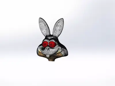 The rabbit bunny with eyes 3D model