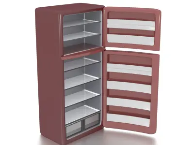 Fridge refrigerator Free low-poly 3D model get