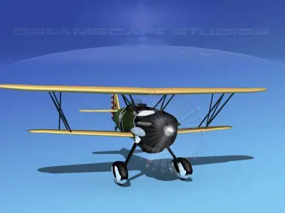 Curtiss P-6E Hawk V01 3D model