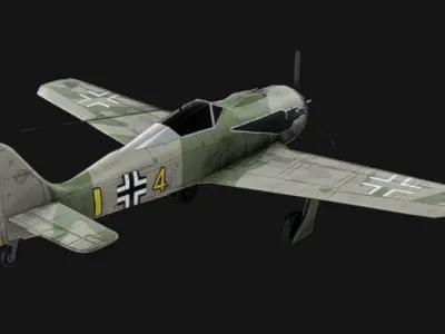 Focke-Wulf FW-190 Low-poly 3D model