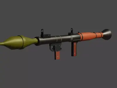 RPG-7 Low Poly 3D Model Free low-poly 3D model