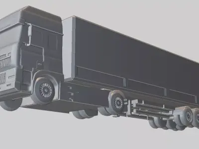 Heavy Duty Cargo Truck 3D print model