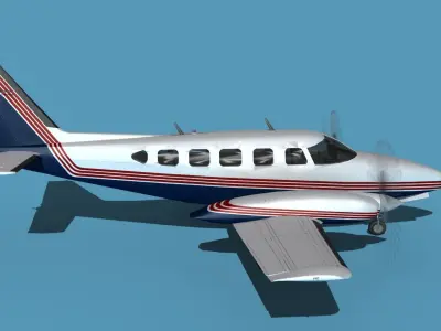 Piper PA-31-350 Navajo Chieftain V05 3D model