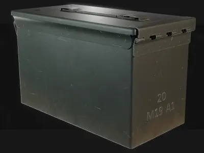 50 Cal Ammo Box Low-poly 3D model