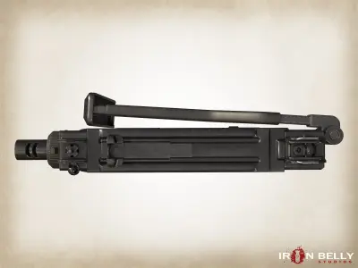 AAA FPS Micro-Uzi  Low-poly 3D model