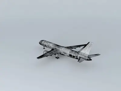 Template Boeing 757 200M Combi Free 3D model