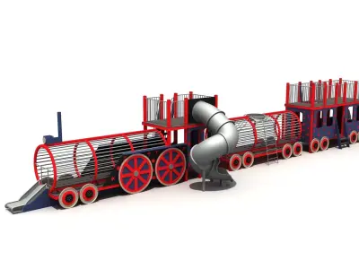 Kids outdoor commercial play structure 3D model 3D model