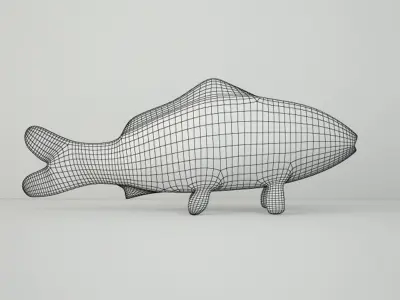 1960s Brass Koi 3D model