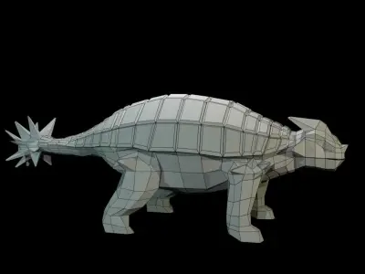 Low-Poly Ankylosaurus dinosaur Free low-poly 3D model