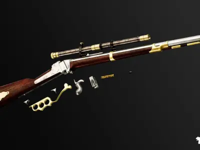 FPS Western Guns Vol 3 Low-poly 3D model