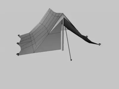 Low poly tent Low-poly 3D model