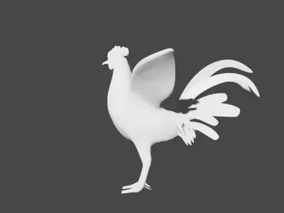 rooster free Low-poly 3D model