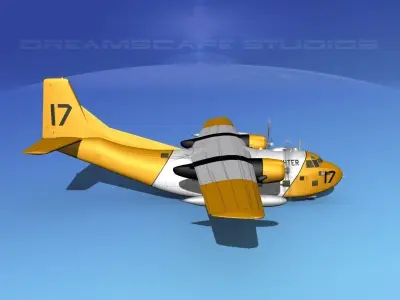 Fairchild C-123B Provider Firefighter 2 3D model