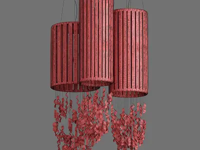 Cloth strips chandelier Free 3D model