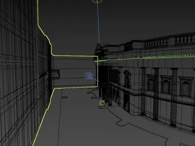 Historic Building - Side Street View 3D model