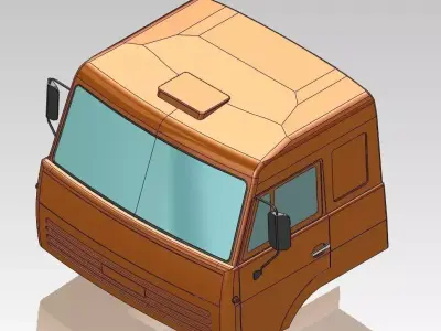 Cabin Kamaz 3D model