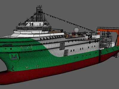 China Discovery II scientific research ship 3D model 3D model