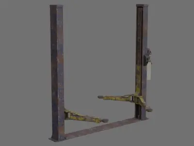 Two Post Lift 1C Low-poly 3D model