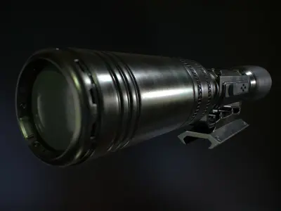 Sniper Optic game - ready Low-poly 3D model