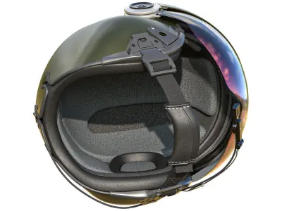 MSA Gallet LH250 Pilot Helmet Helicopter Nato 3D model