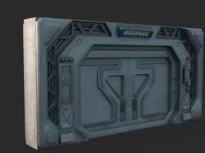 Future Sci-Fi Passage Automatic Doors 3D model