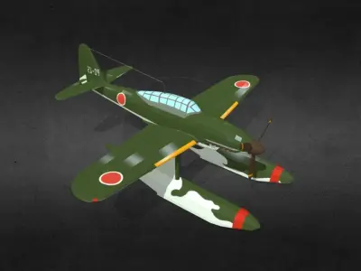  Aichi M6A Seiran Low-poly 3D model