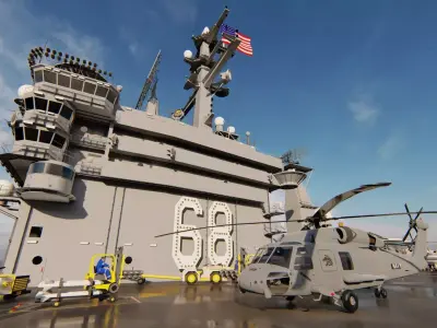 USS Nimitz CVN-68  Nuclear Aircraft Carrier 3D model