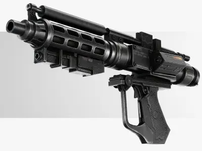 E-5 Star Wars Droid Blaster Rifle Low-poly 3D model