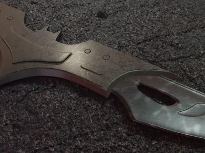 Batman blade Low-poly 3D model