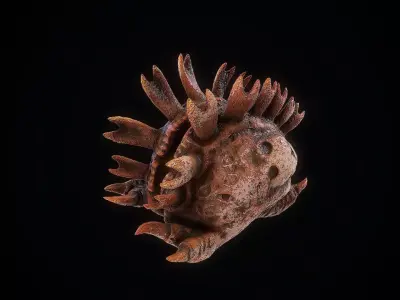 Creature banic alien aqua  Low-poly 3D model