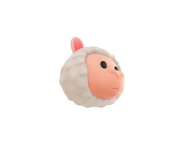 Prop223 Alpaca Head 3D model