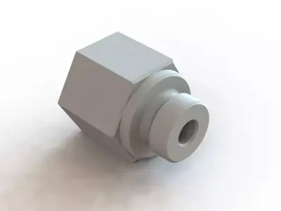 Conexao Connection Femea Female 1-4 NPT x Macho Male 1-2 Inch 3D model