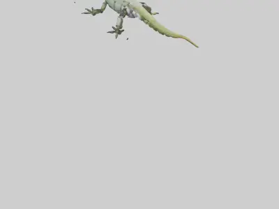 Robot version of a lizard model Low-poly 3D model