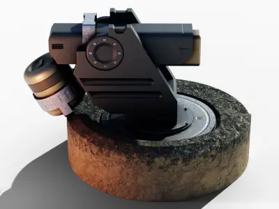 Turret Low-poly 3D model