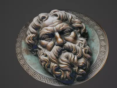 Socrates Medallion 3D print model
