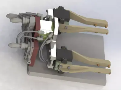 Assemble the manipulator mechanism 3D model