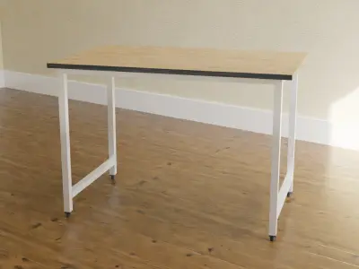 Modern Study Table Free 3D model