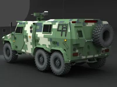 China Army Dongfeng Warrior Armored vehicle 3D model
