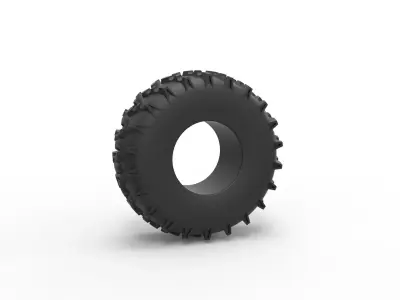 Low pressure tire 7 Scale 1 to 25 3D print model