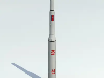 North Korean Unha-2 Rocket 3D model