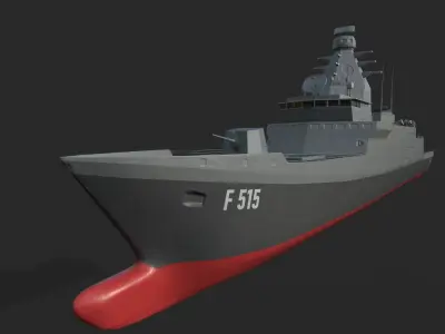 F 515 FRIGATE TURKISH NAVAL SHIP  3D model