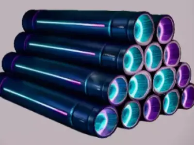 Futuristic Energy Tubes Low-poly 3D model