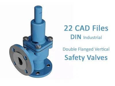 Pressure Safety Valves - DIN Flanged Ends - 3D model