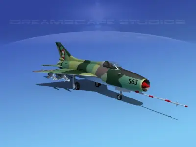 MIG-21 Fishbed V08 3D model